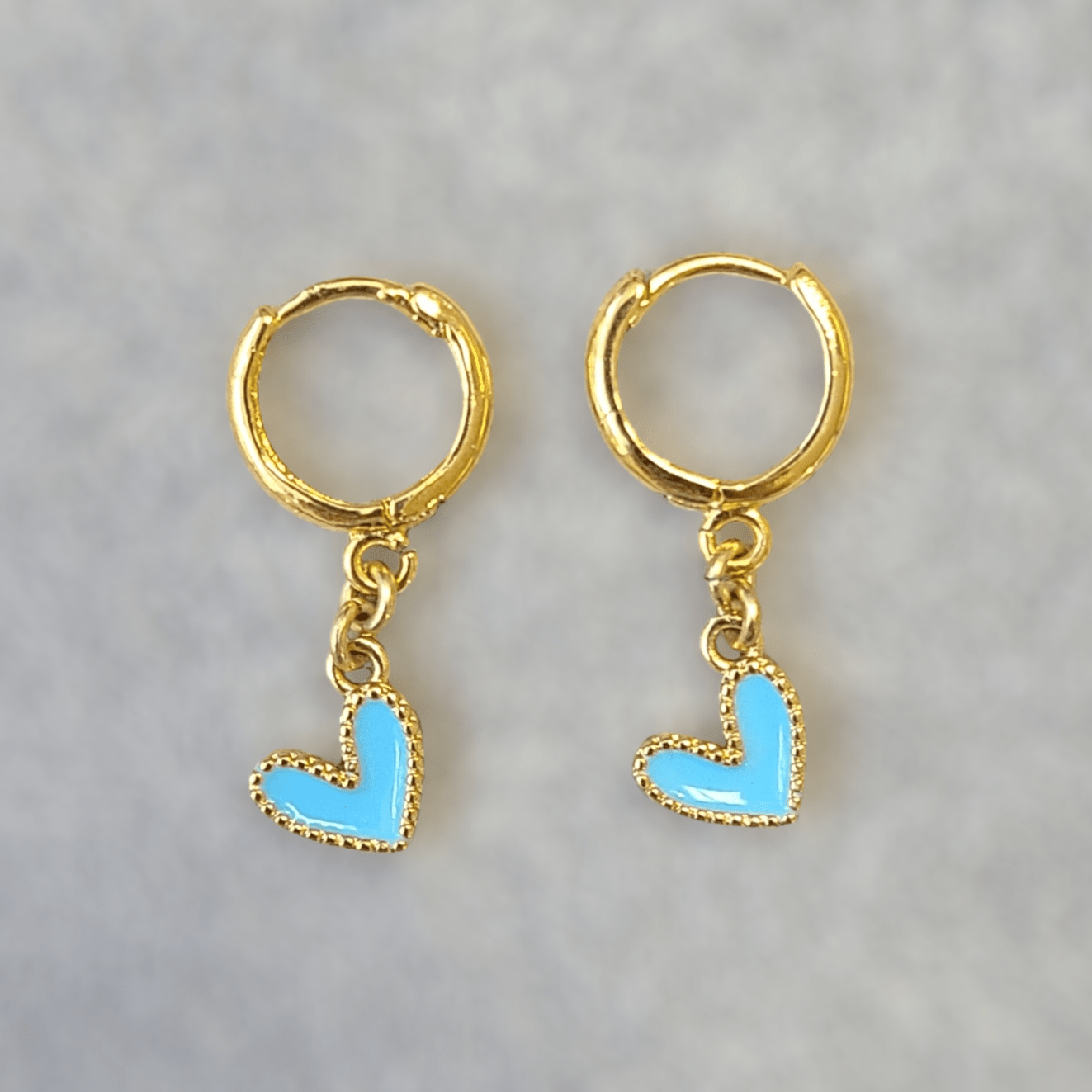 Mini Hoop Heart Earrings - LPL Creations