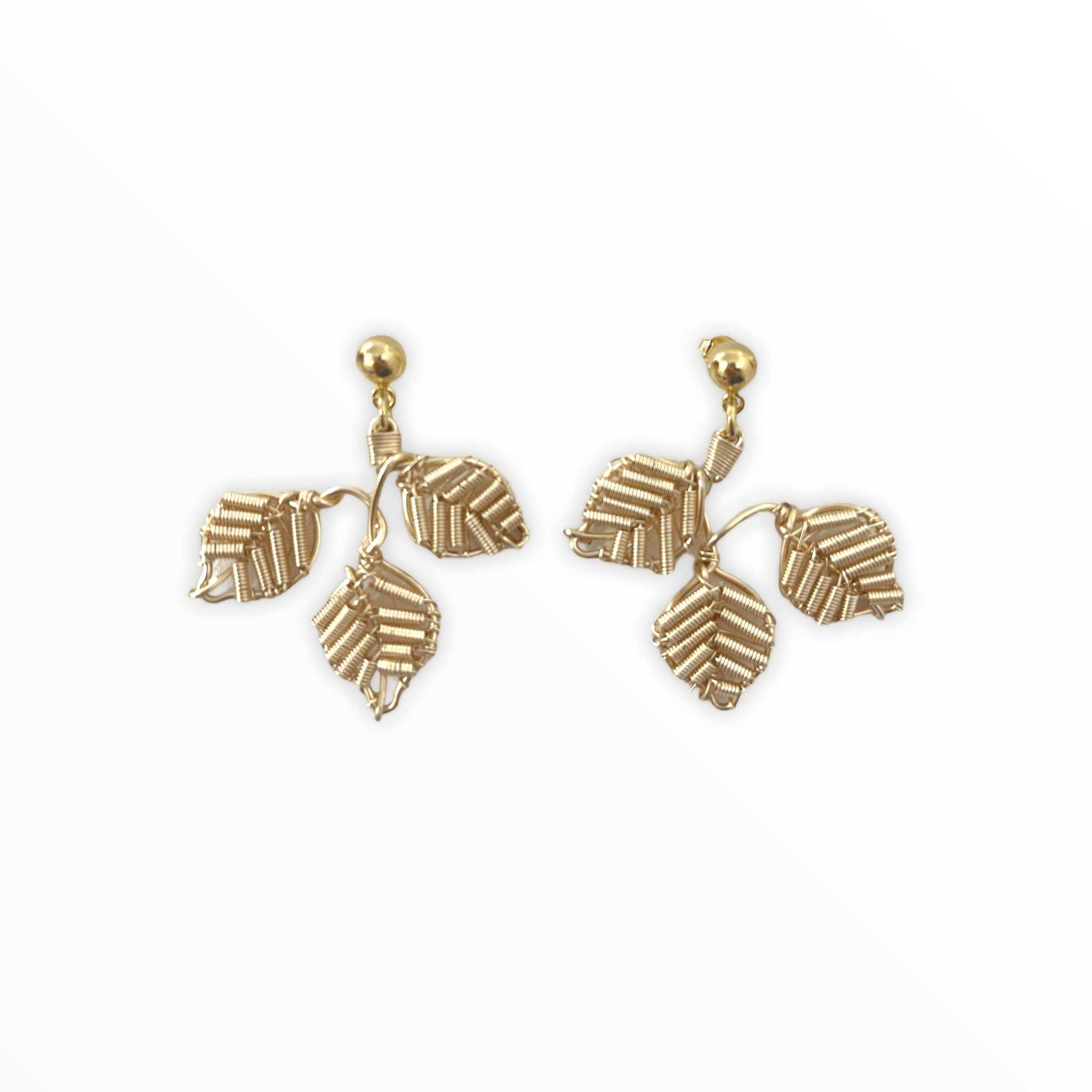 Gold Leaf Earrings - LPL Creations
