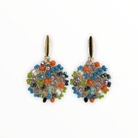 Peacock Circle Earrings - LPL Creations