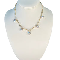 5 Pearls Chain Necklace - LPL Creations