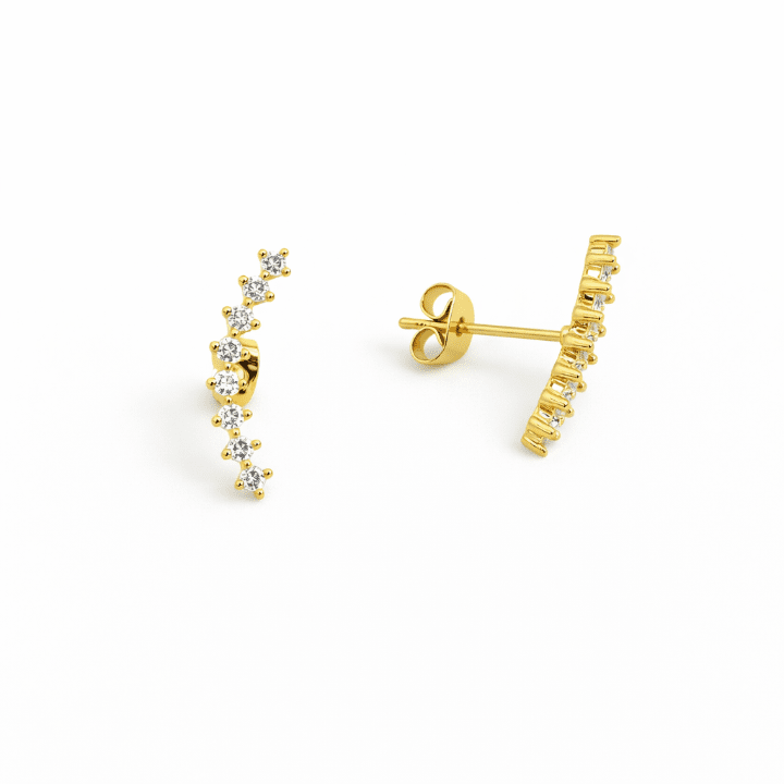 Celeste Curve Stud Earrings - LPL Creations