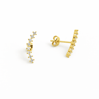 Celeste Curve Stud Earrings - LPL Creations