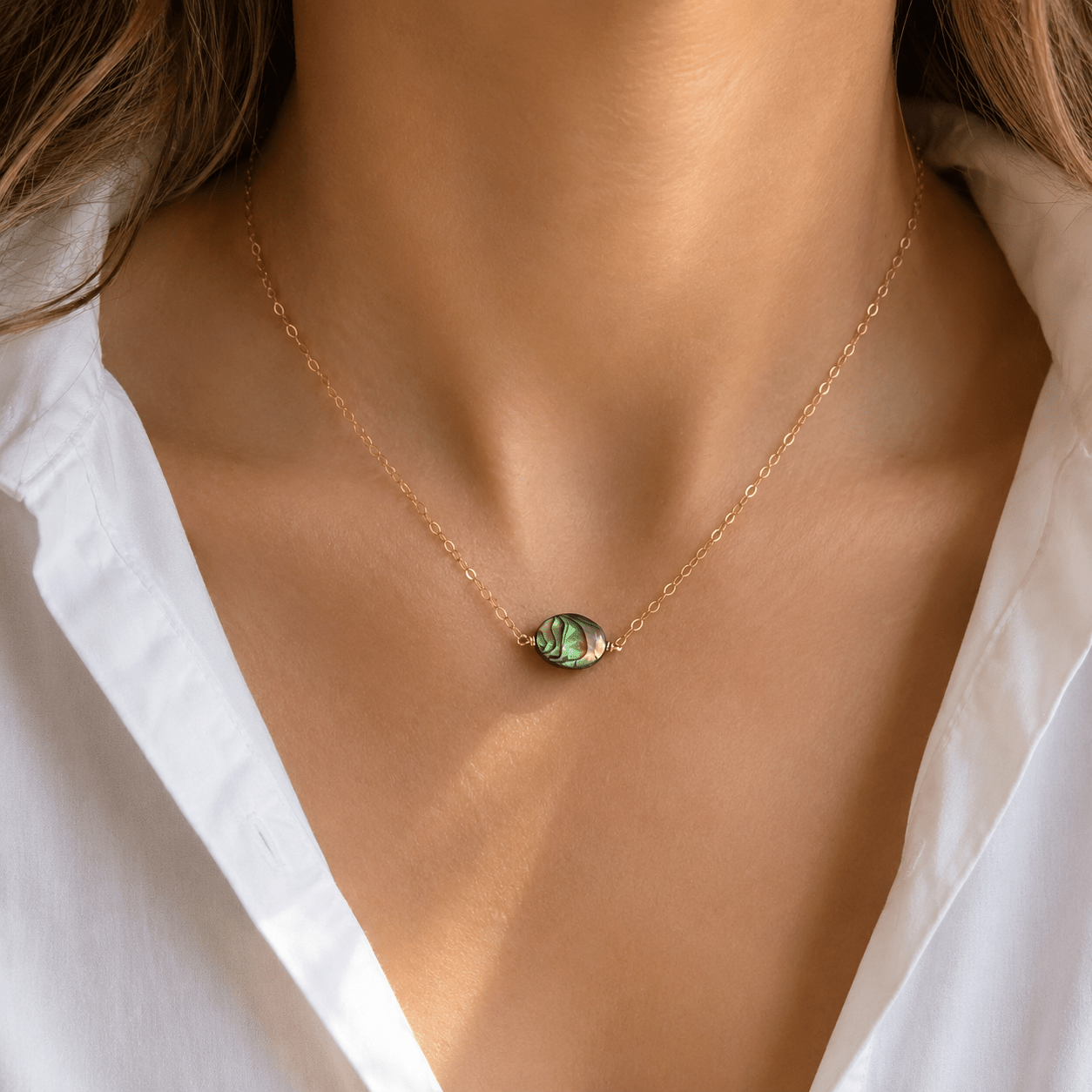Single Abalone Shell Necklace - LPL Creations