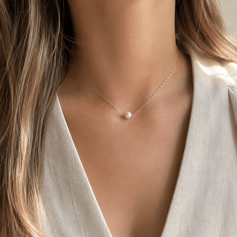 Single Pearl Necklace - LPL Creations