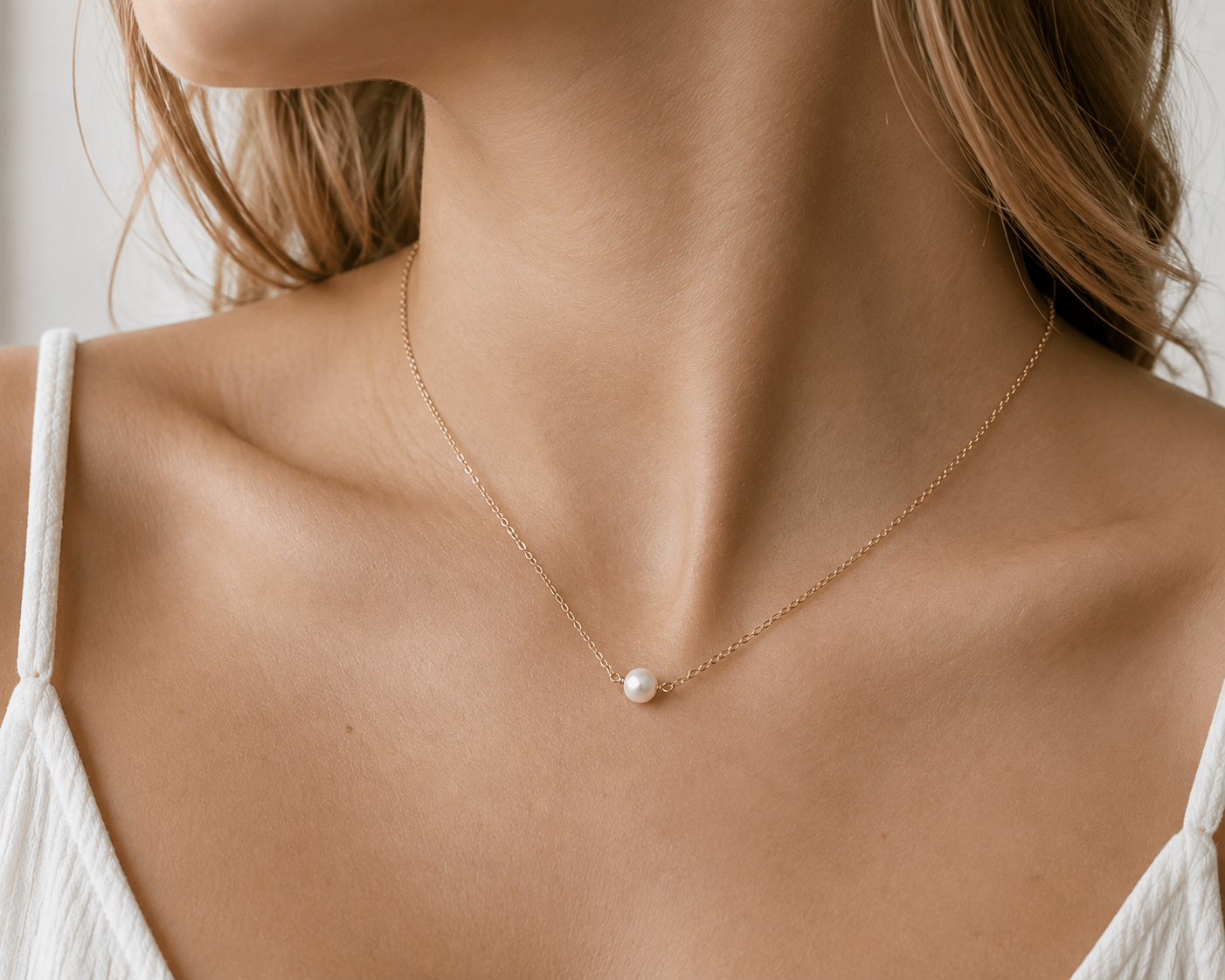 Single Pearl Necklace - LPL Creations