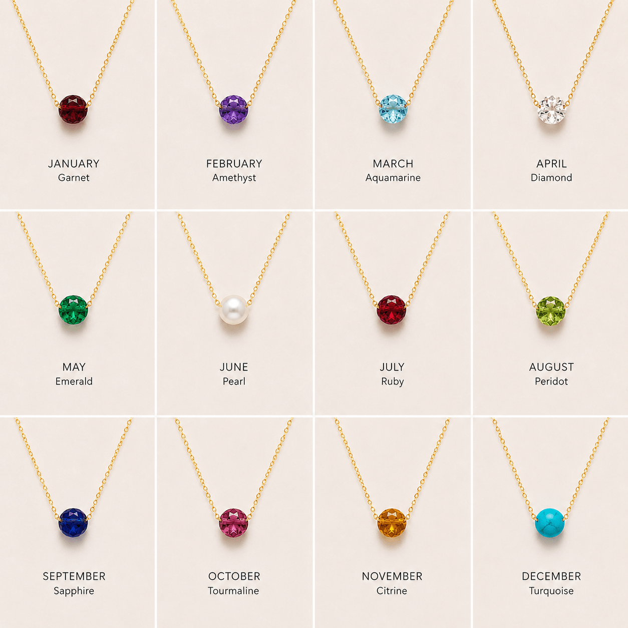 Birthstone Necklace - LPL Creations