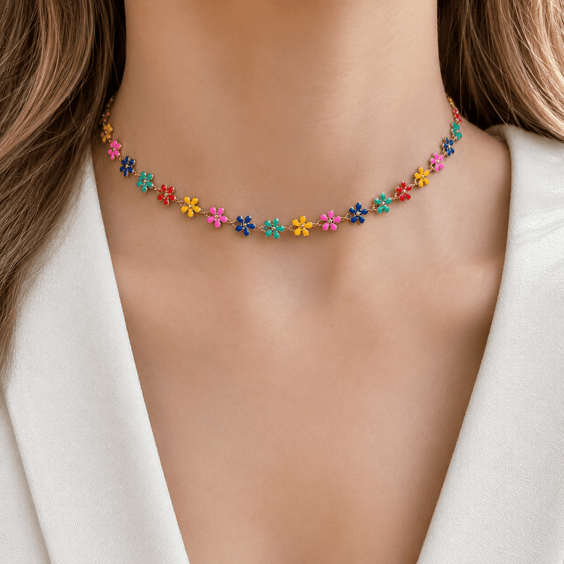 Vibrant Blooms Necklace - LPL Creations