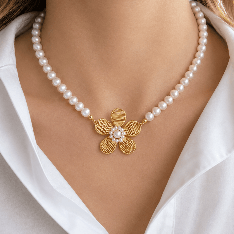 White Blossom Necklace - LPL Creations