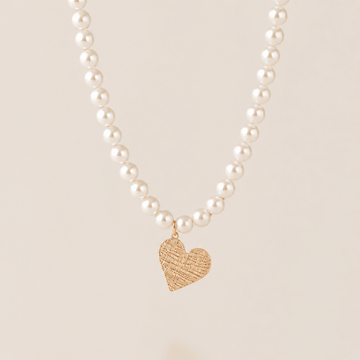 Heart Baroque Pearl Short Necklace - LPL Creations