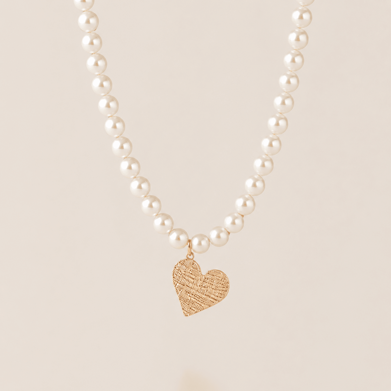 Heart Baroque Pearl Short Necklace - LPL Creations