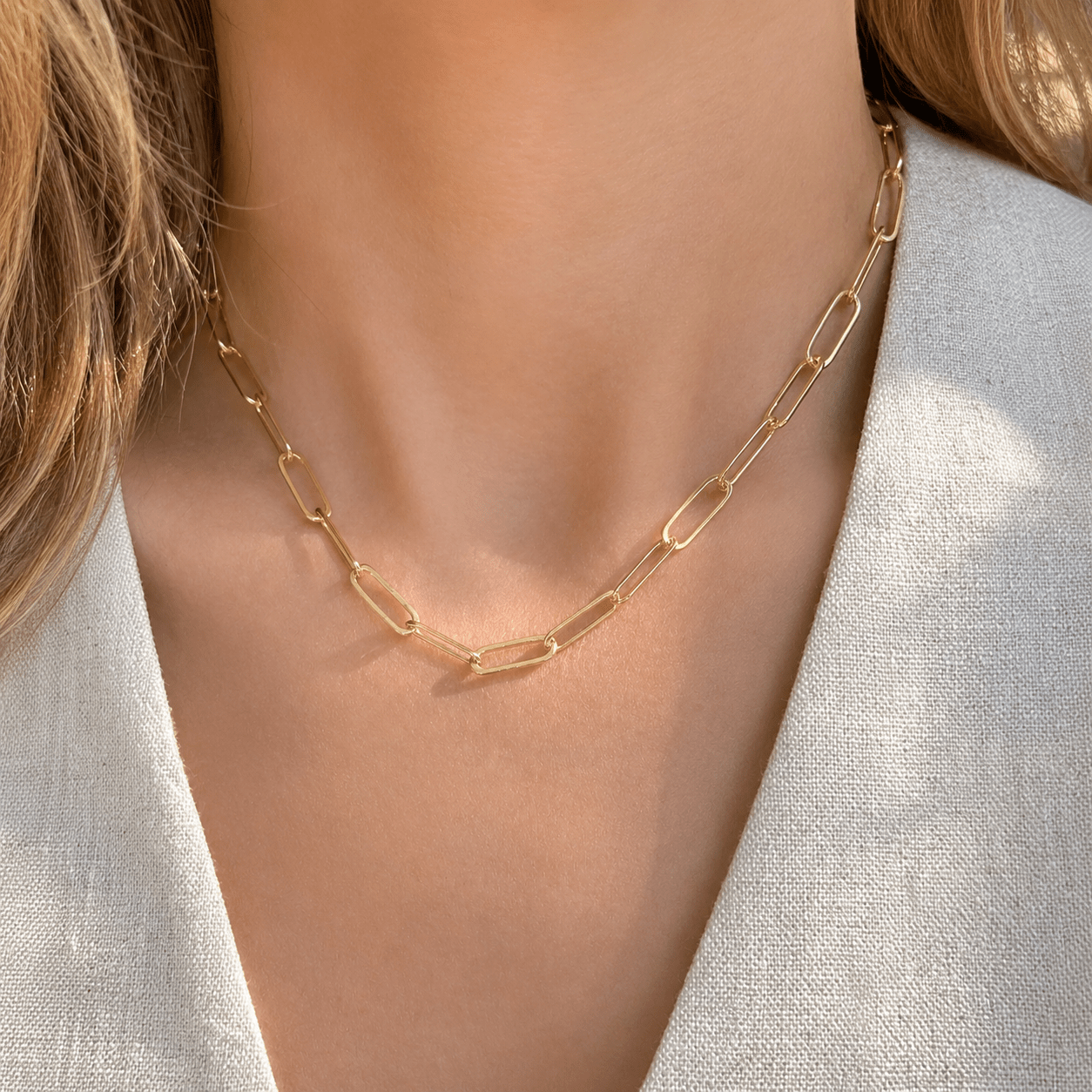 Medium Paper Clip Chain Necklace - LPL Creations