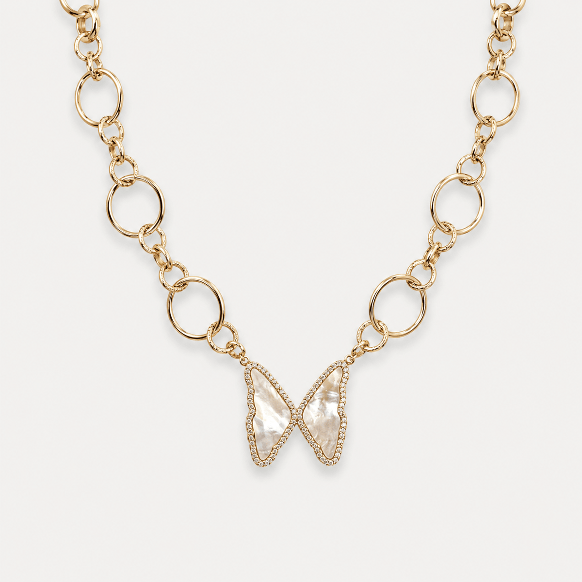 Butterfly in Circles Necklace - LPL Creations
