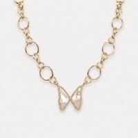 Butterfly in Circles Necklace - LPL Creations