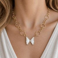 Butterfly in Circles Necklace - LPL Creations