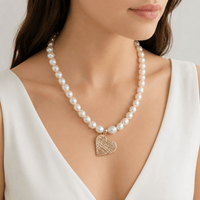Heart Baroque Pearl Short Necklace - LPL Creations