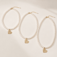 Heart Baroque Pearl Short Necklace - LPL Creations