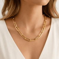 Thick PaperClip Chain Necklace - LPL Creations