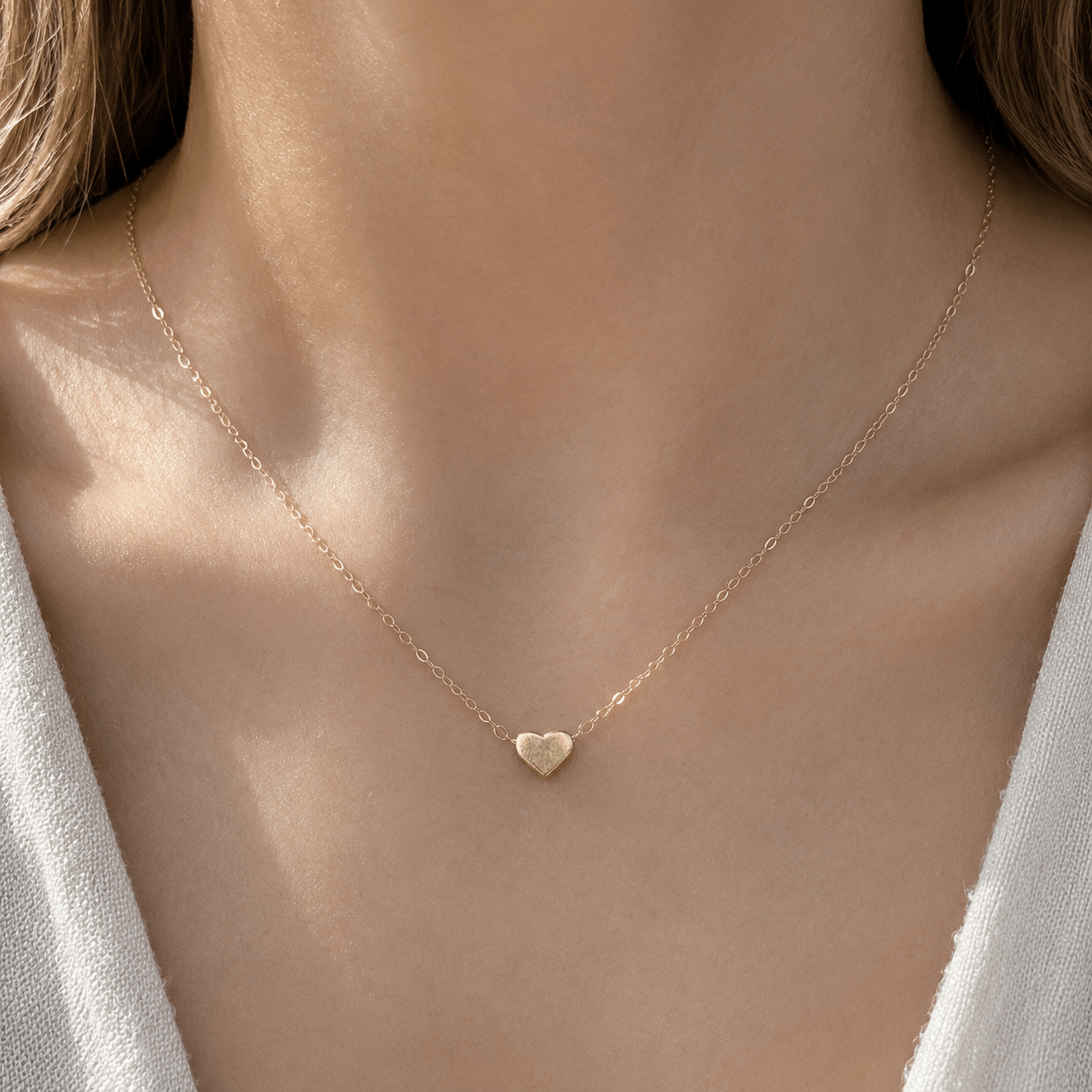 Single Gold Heart Necklace - LPL Creations