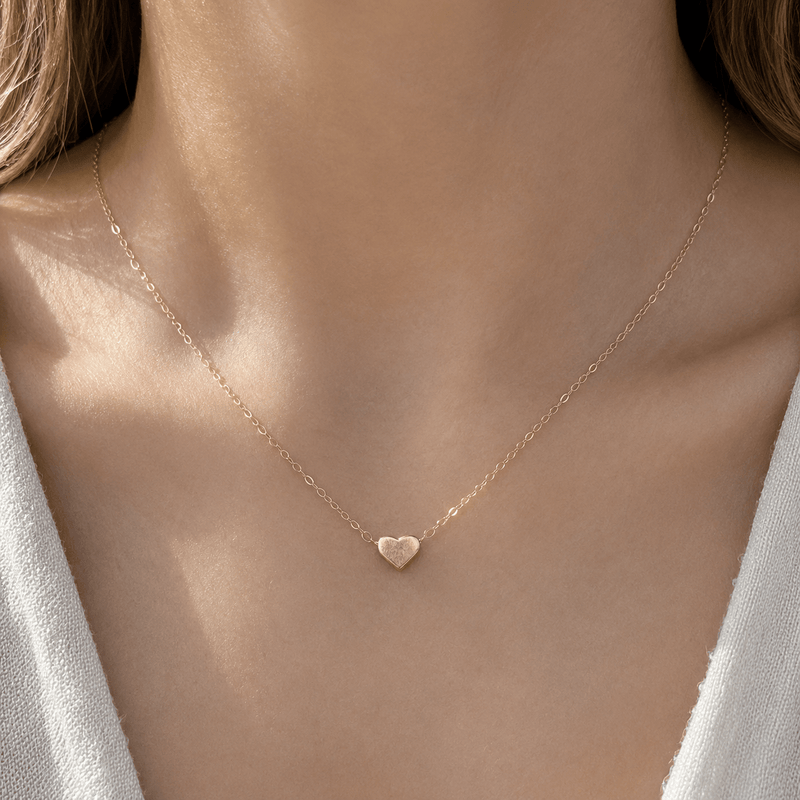 Single Gold Heart Necklace - LPL Creations