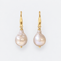 Peach Baroque Earrings - LPL Creations
