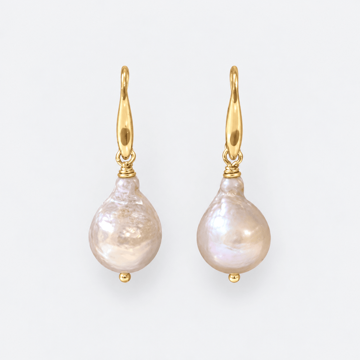 Peach Baroque Earrings - LPL Creations