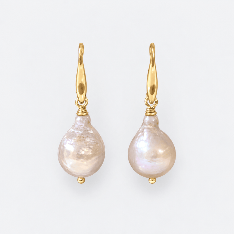 Peach Baroque Earrings - LPL Creations