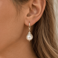 Peach Baroque Earrings - LPL Creations
