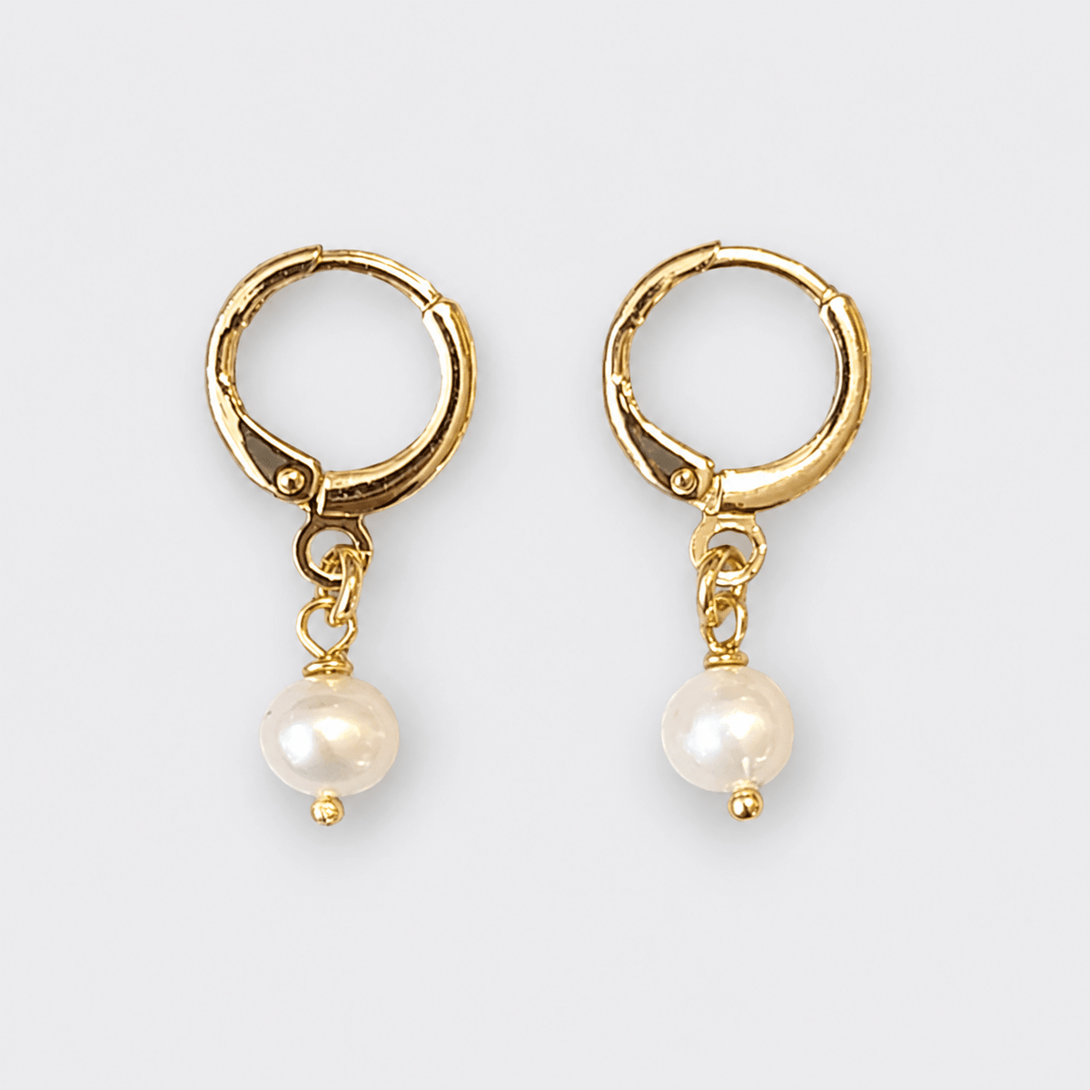 Pearl Mini Hoops Earrings - LPL Creations