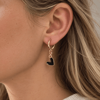 Mini Hoop Heart Earrings - LPL Creations