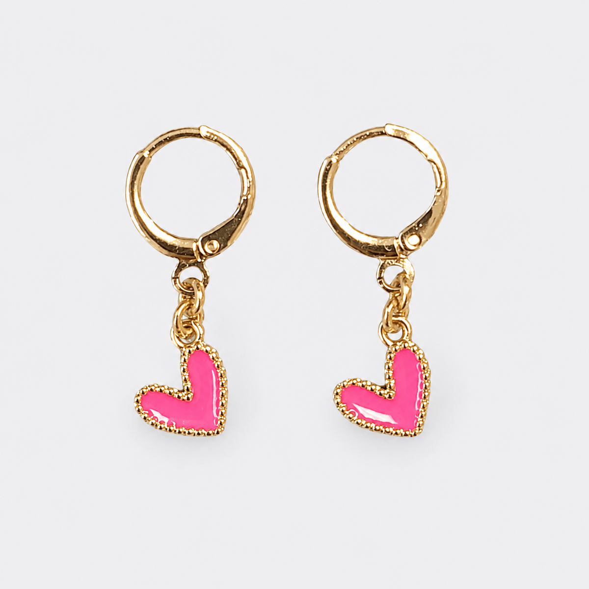 Mini Hoop Heart Earrings - LPL Creations