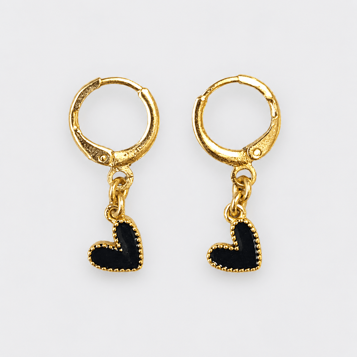 Mini Hoop Heart Earrings - LPL Creations