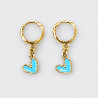 Mini Hoop Heart Earrings - LPL Creations