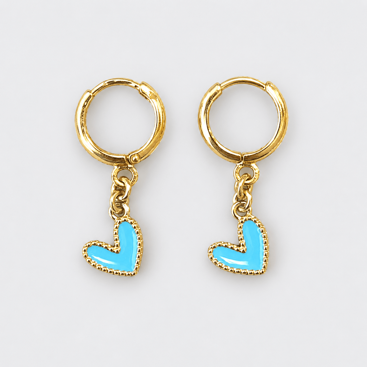Mini Hoop Heart Earrings - LPL Creations