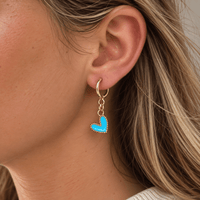 Mini Hoop Heart Earrings - LPL Creations
