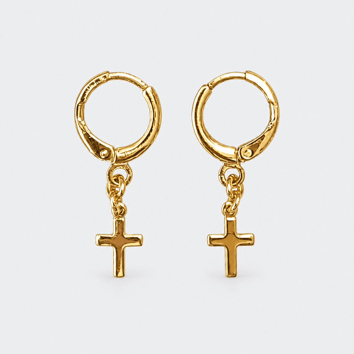 Cross Mini Hoops Earrings - LPL Creations