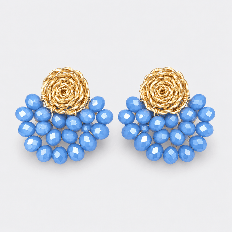 Crystal Fan Earrings - LPL Creations
