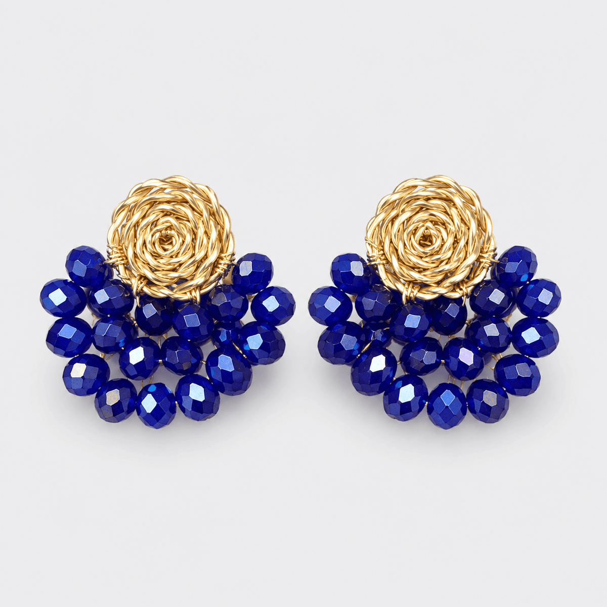 Crystal Fan Earrings - LPL Creations