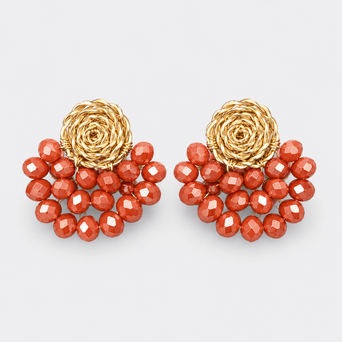 Crystal Fan Earrings - LPL Creations
