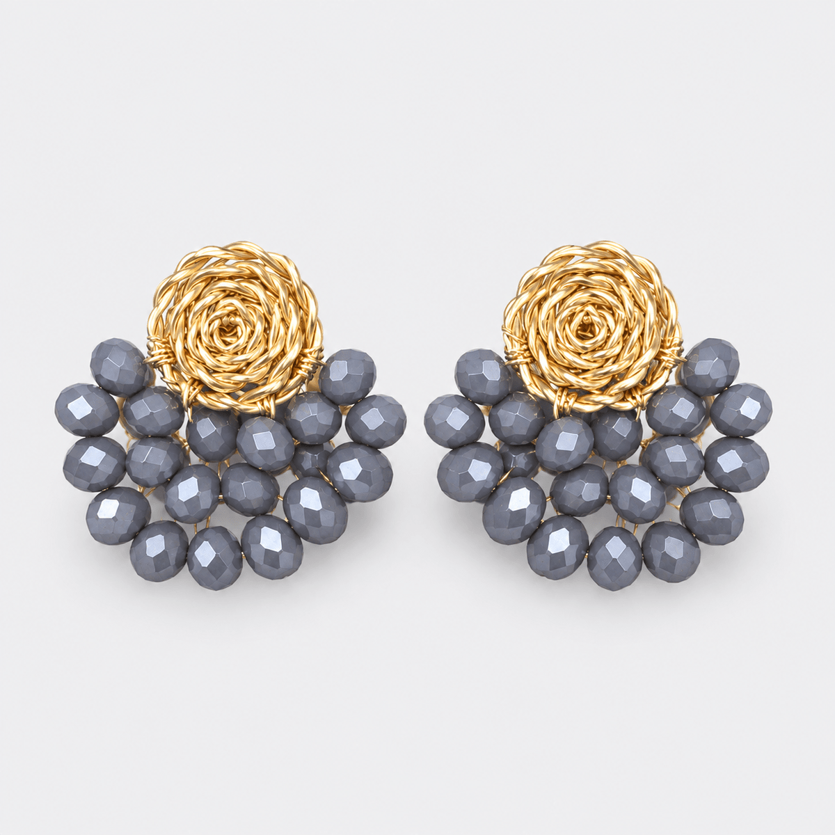 Crystal Fan Earrings - LPL Creations
