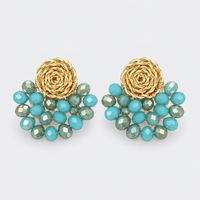 Crystal Fan Earrings - LPL Creations