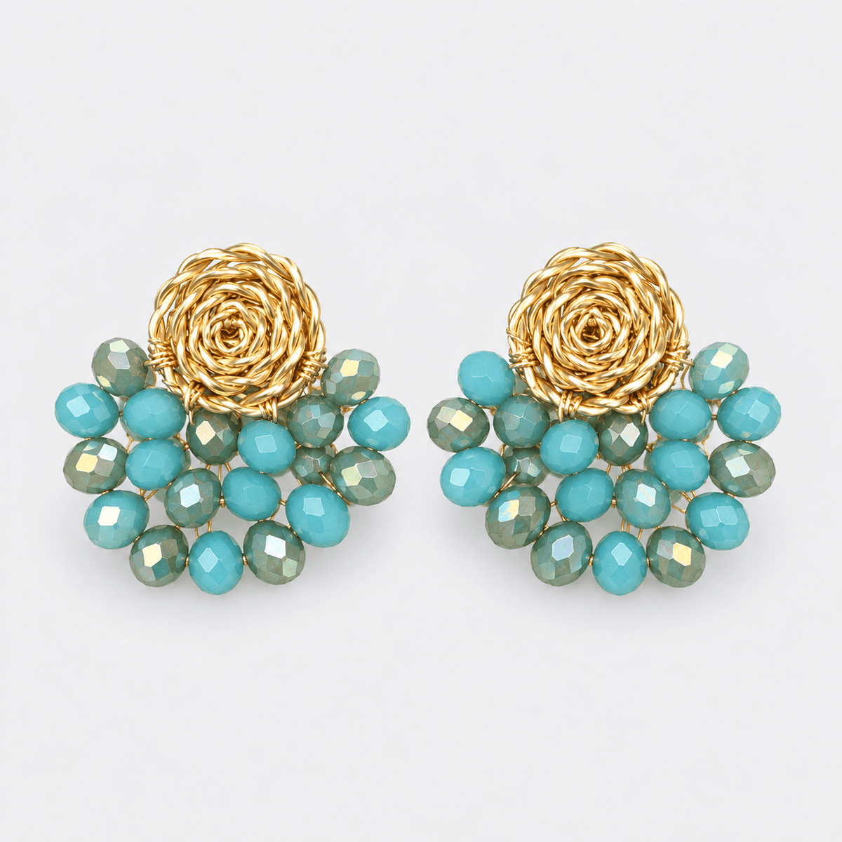 Crystal Fan Earrings - LPL Creations
