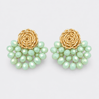 Crystal Fan Earrings - LPL Creations