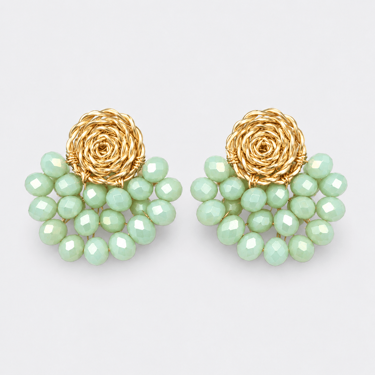 Crystal Fan Earrings - LPL Creations