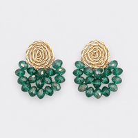 Crystal Fan Earrings - LPL Creations