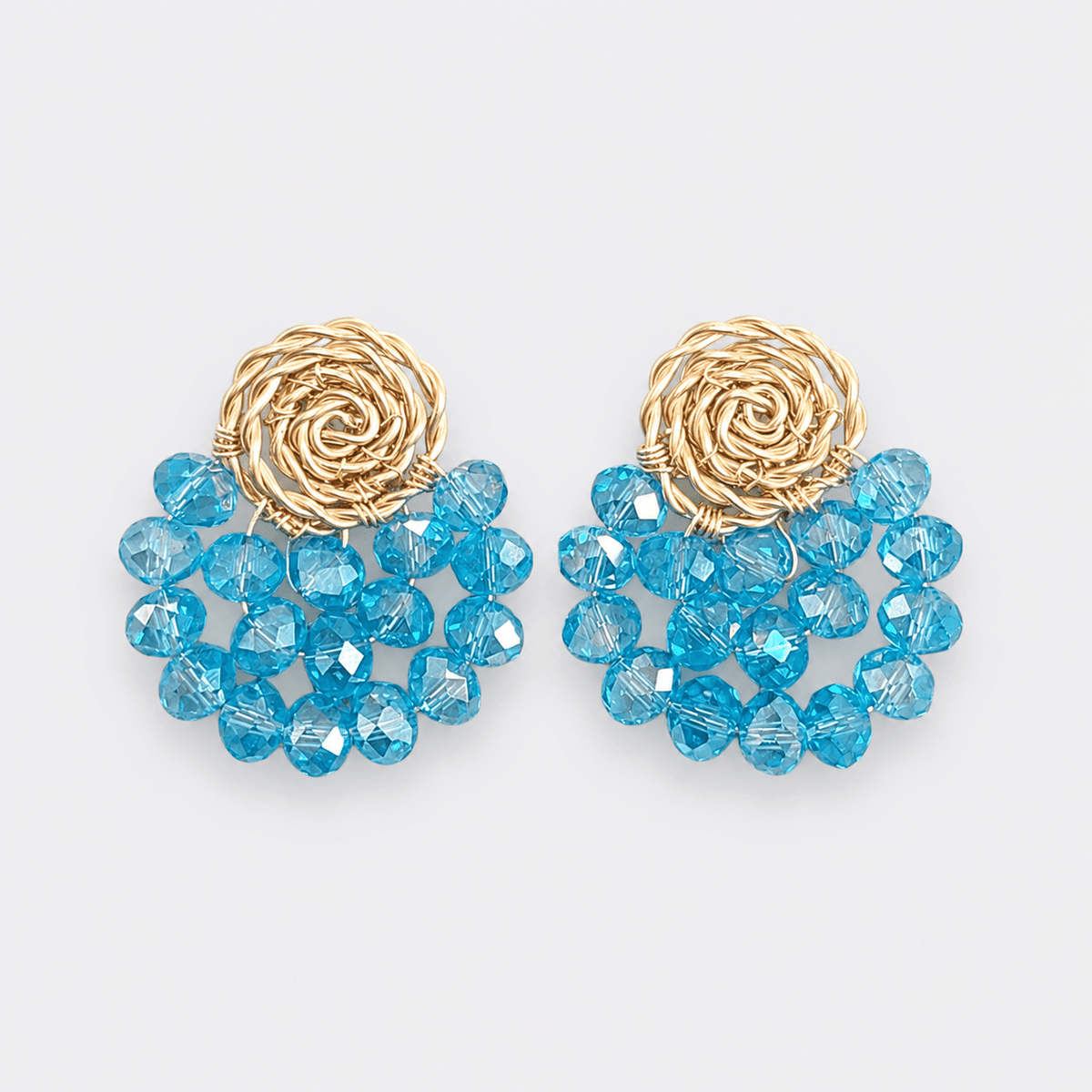 Crystal Fan Earrings - LPL Creations