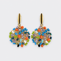 Peacock Circle Earrings - LPL Creations