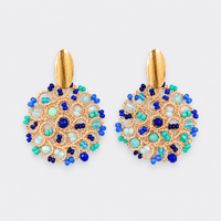 Peacock Circle Earrings - LPL Creations