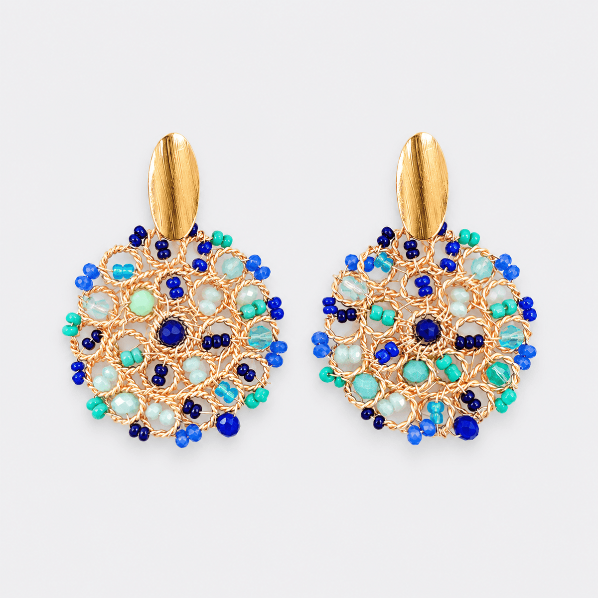 Peacock Circle Earrings - LPL Creations