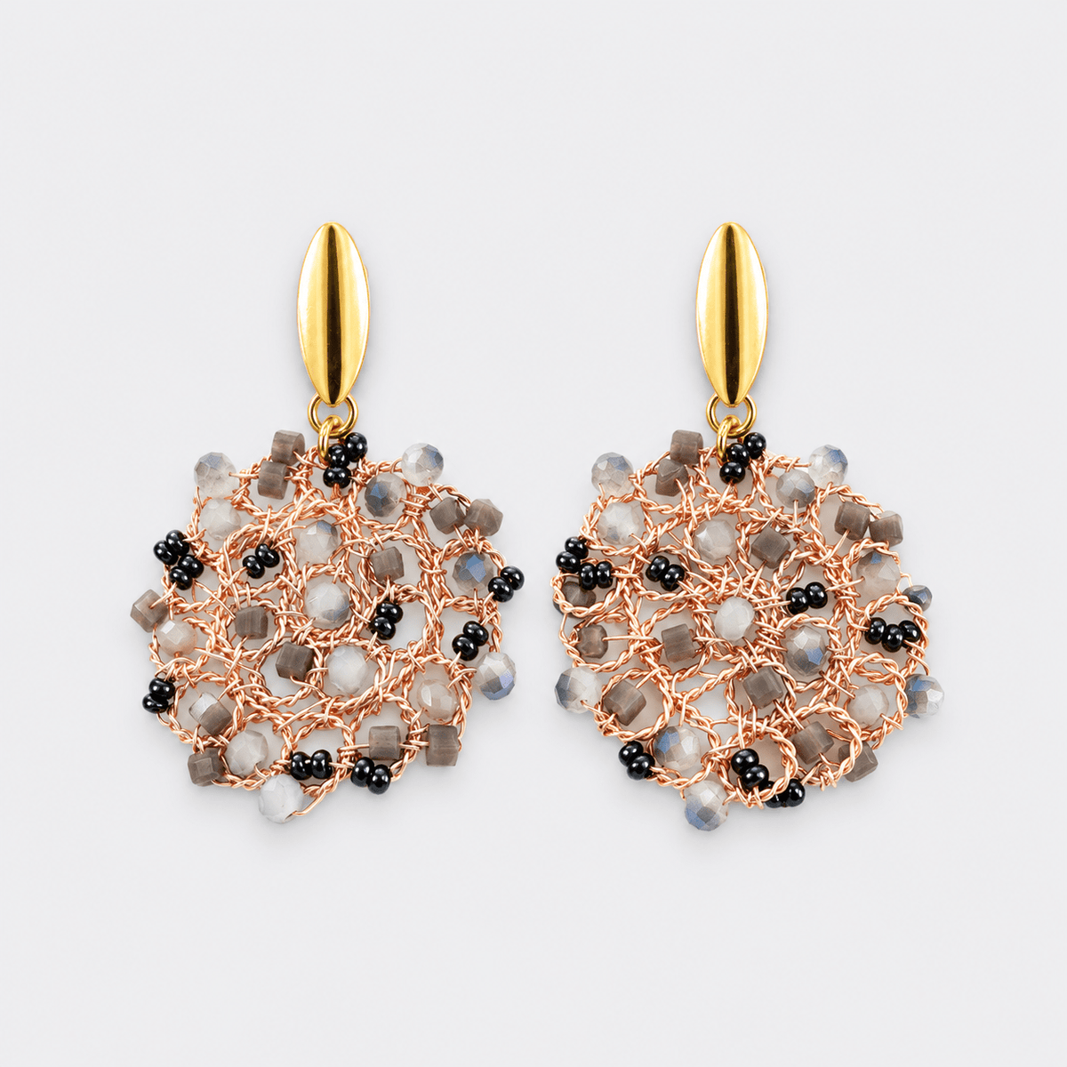 Peacock Circle Earrings - LPL Creations