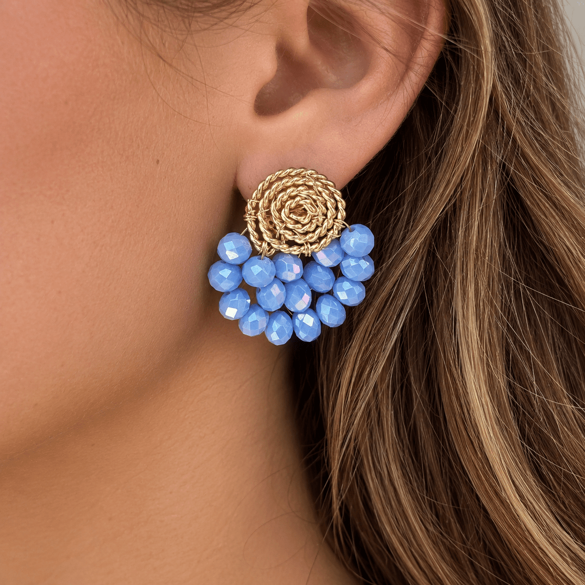 Crystal Fan Earrings - LPL Creations